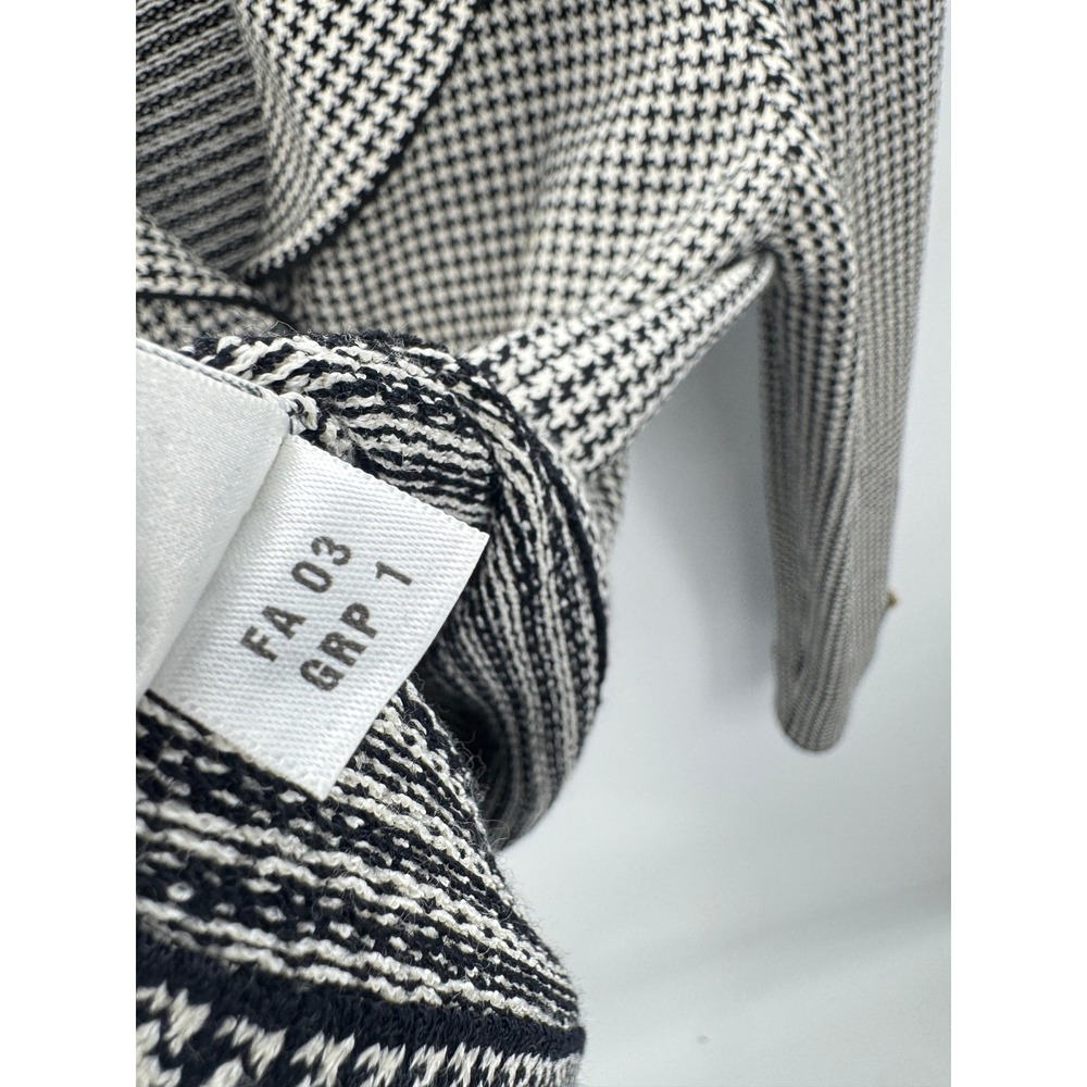 St. John Collection Blazer Houndstooth Knit Black&White Gold Hardware 8 Vintage - Picture 10 of 11